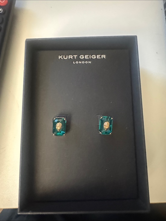 Kurt Geiger Jewelry - Kurt Geiger Emerald Green Crystal Stud Earrings
